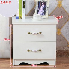 원목 엔틱 북유럽 2단 콘솔 좁은협탁 단단한 보조 침대협탁 미니멀 골드 벽난로 서랍장, 도자기의 손잡이 조립, 1개