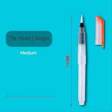 수돗물 펜 세트 단색 수채화 안료 초보자 1/3/6 Pcs 재충전 용 소프트 헤드 저장 손으로 그린 페인트 브러시, 1Pcs Tip 190MM S_2, 15 1Pcs Tip 190MM M