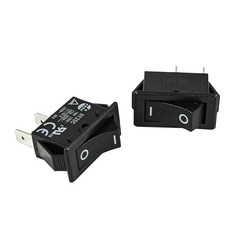 HQRP 2팩 온 오프 로커 스위치 SPST 2프롱 12V / 24V DC 10A 패널 마운트 - 범용 싱글 폴 스위치 조명 온수기 워터 펌프 및 기타 유형 제어용 DC, HQRP 2팩 온 오프 로커 스위치 SPST 2프롱 1