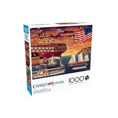 버팔로게임즈 직소퍼즐 – 1000피스 직소 퍼즐 - 애국적인 항구 - Charles Wysocki 성인용 다채로운 퍼즐 - 정밀 컷 조각 아름다운 삽화 및 편안한 재미 시간, 버팔로게임즈 직소퍼즐 – 1000피스 직소 퍼즐 - 애
