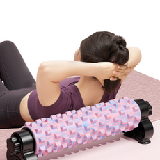 글로윅 스탠드 3D 롤링 돌기 폼롤러 흡착식 지압 마사지 폼롤러, 1개, 핑크