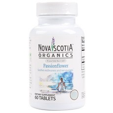 NOVA SCOTIA ORGANICS 西番蓮片不含麩質素食主義者, 60顆, 1罐