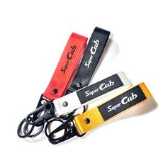 락모터스 혼다 슈퍼커브 호환 스트랩 키링 오토바이키링 키케이스 바이크키링 열쇠고리 키커버, 옐로우, 1개