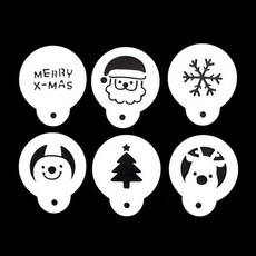 케이크데코레이션 크리스마스 데코레이션 스텐실도안 징글벨 6종세트