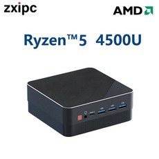 미니PC 데스크탑 5500U DDR4 32GB 게이밍 5700U 512GB 4500U 미니 1TB WiFi6 AMD PC SSD 컴퓨터 Ryzen7 NUC, 16G RAM 512G SSD, AMD R5-4500U, 16GB
