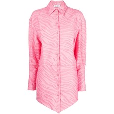 아티코 지브라 패턴 셔츠 드레스