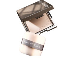 PIPL粉餅 控油遮瑕定妝 小銀盒乾濕兩用, 1個, 02#亮膚色