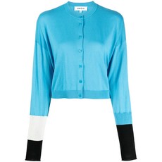 엔폴드 컬러 블록 파인 니트 가디건