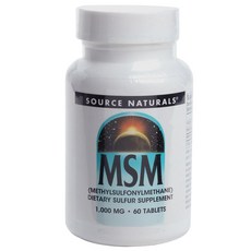 SOURCE NATURALS 無麩質MSM維他命C錠 1000mg, 1組, 60顆