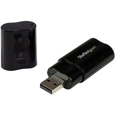 StarTech.com USB 사운드 카드 - 3.5mm 오디오 어댑터 외장 검은색 카드 TAA(ICUSBAUDIOB)