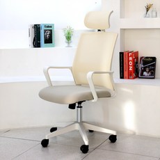 모닝글로리 M301 프리미엄 학생 사무용 넓고 편안한 메쉬 의자, 베이지