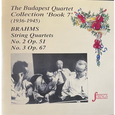 미개봉CD) Brahms - String Quartets No.2/3 (브람스 현악4중주/The Budapest Quartet Collection)