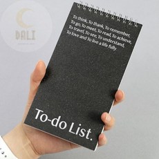 스프링 할일목록노트 하루계획노트 업무체크리스트 시험준비노트, 코스모스블랙