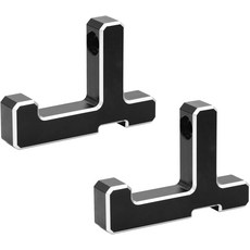 브롱코 2021-2023 2도어 블랙 인테리어 정리함을 위한 알루미늄 트렁크 식료품 가방 후크 교체 2pcs T 모양, 2pcs T Shape