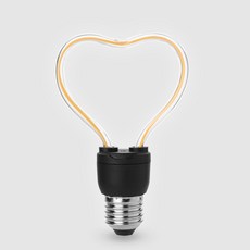 LED 하트 밴딩 에디슨 전구 5W, 전구색, 1개
