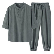 스님 법복 템플스테이 팬츠 복장 한복 스님옷 절복 개량 하얀색 S(다운 50kg)