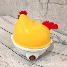 110V 電壓蒸煮蛋機 美規蒸煮蛋機 蒸蛋羹, 黃白色:110V美規