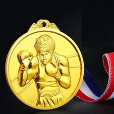 沐 幕 百 貨 熱賣＃拳擊獎牌定做金屬獎牌掛牌運動會比賽金牌金腰帶獎榮譽獎盃拳套, 款式一, 1個