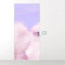 fa124-몽글몽글핑크구름_현관문시트지, 상세 설명 참조