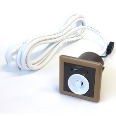 철물의민족 가구용 매립형 사각 USB 충전 매입 콘센트 국내생산 책상 전선캡 침대 빌트인 멀티탭, B. USB 1구 콘센트(스위치)-사각 월넛, 1개