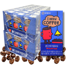 연세우유 콜드브루 커피우유 총 멸균우유, 190ml, 2박스