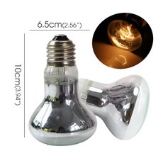 발열전구 온열 열등 220-240V 가금류 난방 전구 100W75W60W50W25WW 파충류 식물 양서류 반려동물 가축 적외선 절연, 25W, Transparent-1PCS