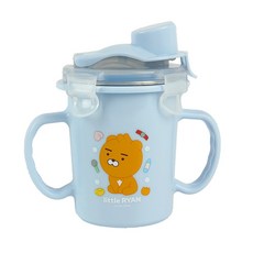 릴팡 리틀프렌즈 이중락 스텐 빨대물통, 1개, 250ml, 리틀라이언