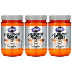 [2+1] NOW Foods 나우푸드 L-글루타민 5000mg 파우더 454g 분말 가루 엘글루타민 Glutamine 아미노산 3개