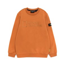 ❲백화점출고❳ 내셔널지오그래픽키즈 주니어 맨투맨 티셔츠 브랜드관 K234USW010 톤온톤 빅로고 맨투맨(기모) DORANGE 긴팔 초등 학생