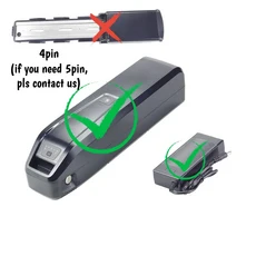 자전거 후면 랙 전기 eBike 배터리 36V 48V 52V 13Ah 14Ah 15Ah, 48V13Ah 랙 포함, 1개