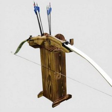 양궁 거치대 활 화살 보관함 활통 전통 화살통 목재 스탠드 진열, 탄화 원목 활대 화살통, 1개, 4. 탄화 원목 다기능 화살통+칸막이