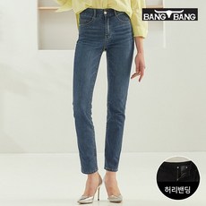 뱅뱅 여성 라이크라 스트레치 데님인디고 211614