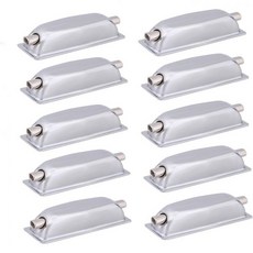 양면 드럼 클로우 후크 10개 철제 직사각형 베이스 및 스네어 드럼용 은색