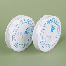 제오오스토어 비즈공예 우레탄줄 크리스탈텍 1.0mm 4M 핸드폰 미술 미싱 우드구슬