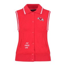 까스텔바작 여성 와펜 포인트 스냅 카라형 오픈형 베스트_BGCFSV502RE 218339