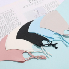 1+1+1+1+1 5매 컬러 끈조절 귀안아픈 숨편한 연예인 천마스크 면마스크 스포츠마스크, 블랙, 대형5매