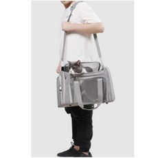 6색 1개 통기 강아지 가방 고양이 이동가방 이동용 소프트 케이지 이동장 어깨큰 자동차, 블랙