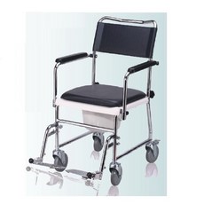 【海夫健康生活館】康復 歐式 鐵管電鍍 附輪 便盆椅(TC-1), 1個