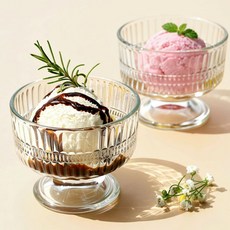 모찌 플리츠 고블렛 아이스크림볼 디저트볼 150ml, 4개, 투명