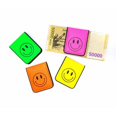 (구뜨샵)형광스마일머니클립(4종) 골프머니클립 골프머니클립 캐디용품 자석, 오렌지, 1개