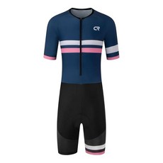 Coconut Ropamo CR 남성용 사이클링 의류 세트 반소매 로드 바이크 스킨수트 의상 점프수트 3D 패딩 화이트/핑크 XXL