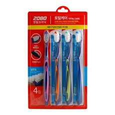 애경 2080칫솔 토탈케어 4입 부드러운모(일반모) x4개, 4개, 4개입