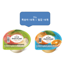 CJ제일제당 쁘띠첼 젤리90g 복숭아15개 +밀감15개, 90g, 30개