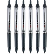 파일럿 정밀 V5 RT 리필 및 접이식 롤링 볼펜 엑스트라 파인 포인트 0.5mm 블랙 6팩, V5 Retractable