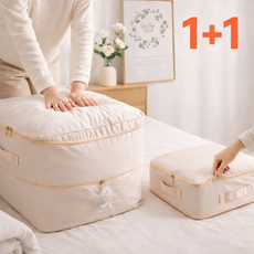 트레이드조이 이불 의류 지퍼 정리 압축 가방 파우치, 1개, 2개입