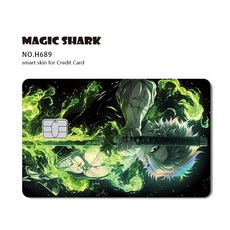 아카자 젠이츠 카드커버 귀멸의칼날 홀로그램 스킨커버 스티커, Large Chip, H689