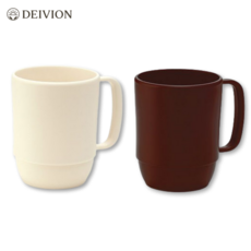 일본 레이카 머그컵 전자레인지용 손잡이 내열 커피 음료 티 머그잔, 스프컵, 브라운, 스프컵 브라운, 1개