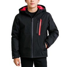 Spyder 남아용 겨울 스키 재킷 - 단열 소프트 쉘 방수 및 방풍 스노우보드 코트 탈착식 후드 포함 180688