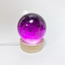 夜幕紫螢石球，6.7cm，帶星空光，可作投影