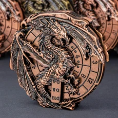 쿠쿠스토어 7in 1 Fidget Spinner 주사위 세트 DND 금속 룰렛 던전 및 드래곤 RPG 역할 테이블탑 게임 재생, 02 VY05